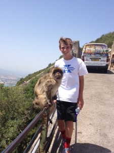 Jack with "ape" of Gibraltar.